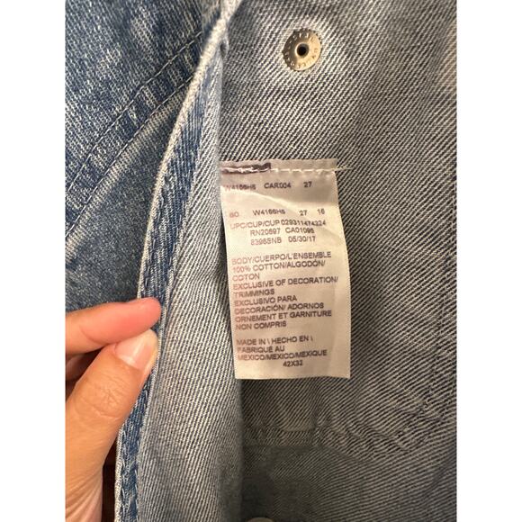 VTG Mens Dickies Denim Overalls 42x32 Workwear Baggy Skater Y2K Streetwear Gorp - Picture 6 of 6